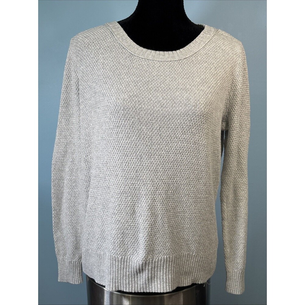 Old Navy Knit Heather Gray Long Sleeve  Sweater (Women’s L)